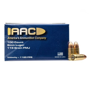 AAC 9mm ammo 115 GR FMJ - 1000 rounds