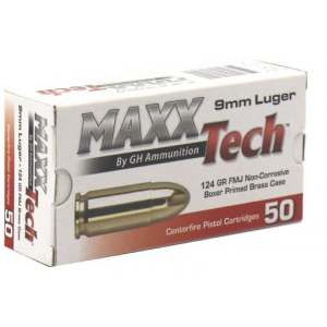 Maxxtech 124 GR FMJ 9MM