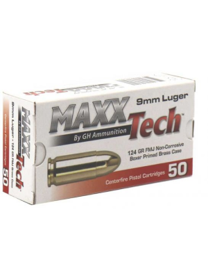 Maxxtech 124 GR FMJ 9MM